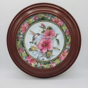 VTG Franklin Mint Collector Plate "The Imperial Hummingbird" Politowicz Framed